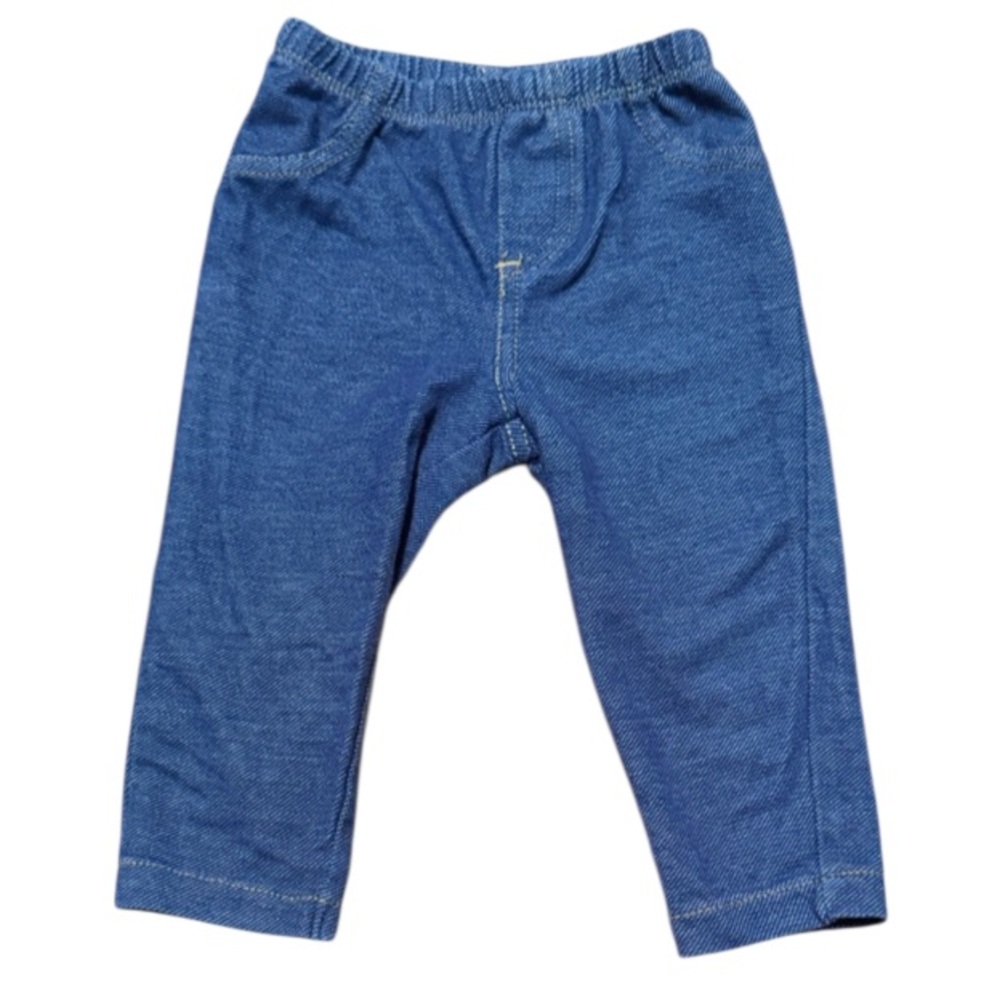 Carter’s blue cotton stretch baby jegging style leggings size 9M